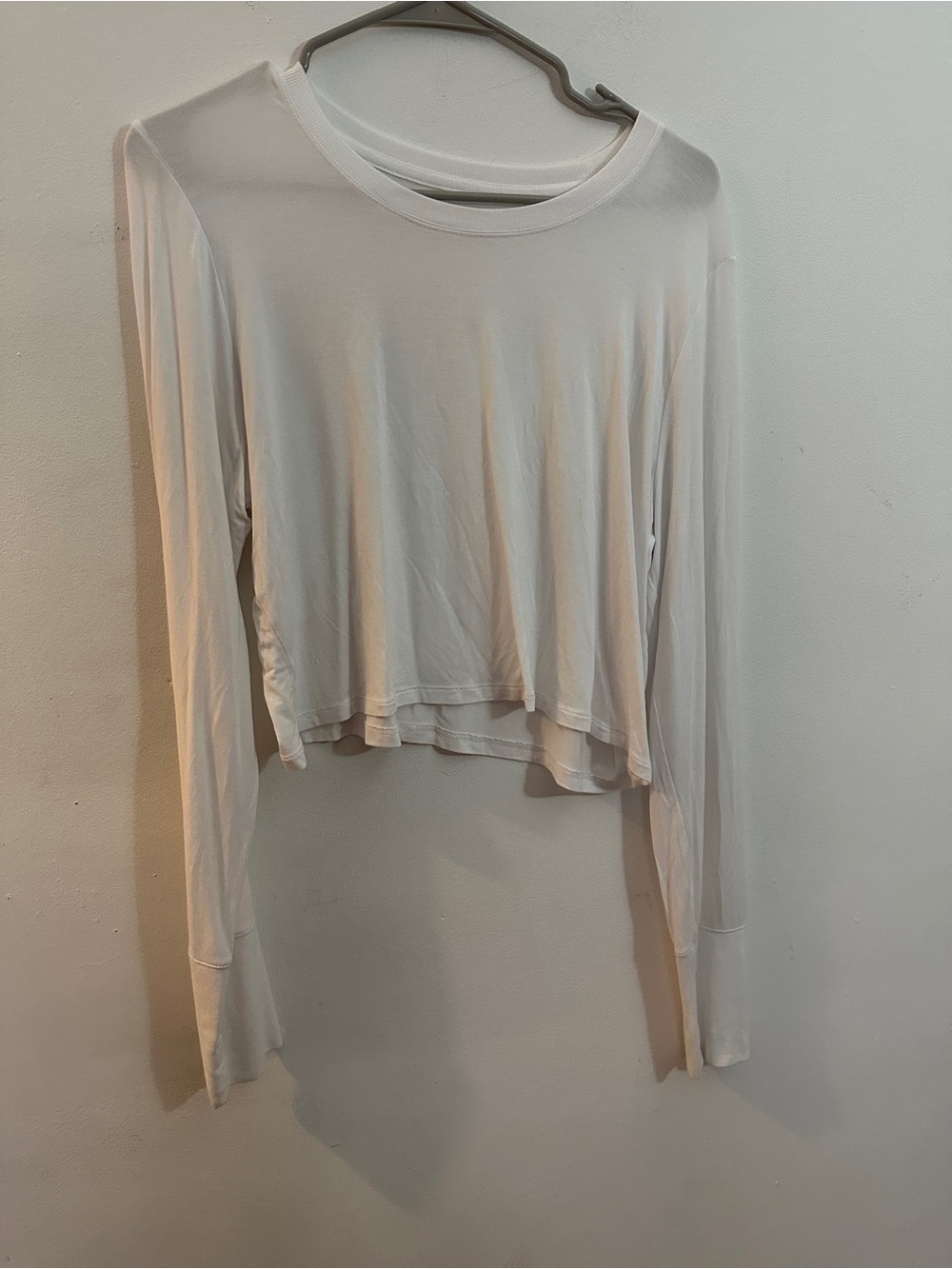 Everyday Long-Sleeve Crop Tee - White